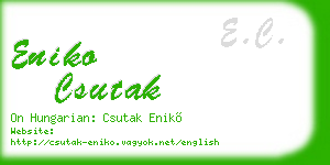 eniko csutak business card
